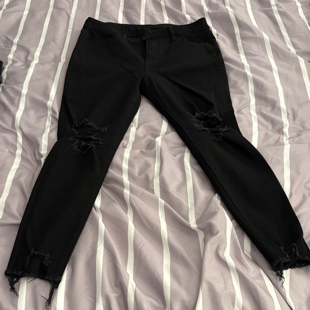 American Eagle Black Hi-rise jegging